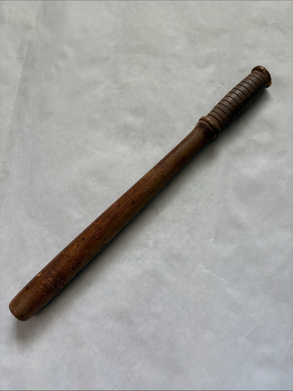 Antique primitive kitchen tool stirrer masher plunger solid wood stirring stick